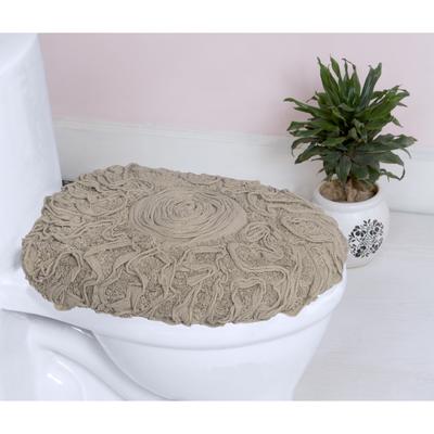 Home Weavers Bell Flower Cotton Soft, Water Absorbent Toilet Seat Lid Cover, Machine Washable 18