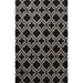 Black Trellis Contemporary Oriental Area Rug Hand-tufted Wool Carpet - 8'0" x 11'0"