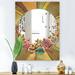 Designart 'Vintage Flower Garland' Cabin and Lodge Mirror - Decorative Printed Mirror