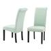 Milan Velvet Armless Dining Chairs (Set of 2)