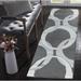 Orelsi Ivory/Grey Polyester Area Rug