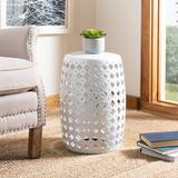 SAFAVIEH Lacey White Ceramic Decorative Garden Stool