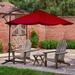 Pure Garden Offset 10-foot Cantilever Hanging Patio Umbrella - Red