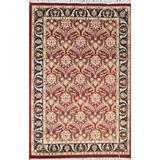 Floral Tabriz Oriental Wool/ Silk Vegetable Dye Area Rug Hand-knotted - 4'1" x 6'2"