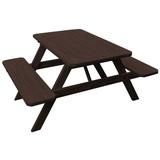 Pine 4' Picnic Table with Attached Benches