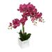 Vickerman 25" Artificial Plum Phalaenopsis Plant - White - 18"