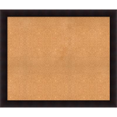 Framed Cork Board, Choose Your Custom Size, Portico Espresso Wood