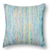 Recycled Sari Silk Stripe Square 22-inch Throw Pillow or Pillow Cover