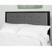 Lawrence Modern Dark Grey Fabric Button Tufted Upholstered King Size Metal Headboard