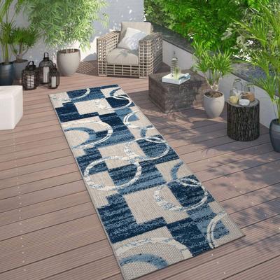 World Rug Gallery Modern Boxes Abstract Indoor/Outdoor Area Rug