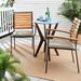 Sunbrella Taupe with Ivory Indoor/Outdoor Chair Pad Set, Corded