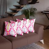 Mike & Co. Ikat Printed Throw Pillow Cover 18"x18" Set of 4