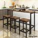 Nestfair 4-Piece Counter Height Extra Long Dining Table Set with 3 Stools