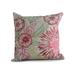 20 x 20 Inch Zentangle 4 Color Floral Print Outdoor Pillow