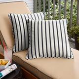 Sunbrella Lido Indigo Corded Indoor/ Outdoor Pillow Set (Set of 2)