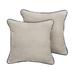 Humble + Haute Sunbrella Cast Silver Indoor/Outdoor Corded Pillow Set of 2