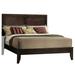 Paneled Eastern King Low Profile Bed with Chamfered Legs, Brown
