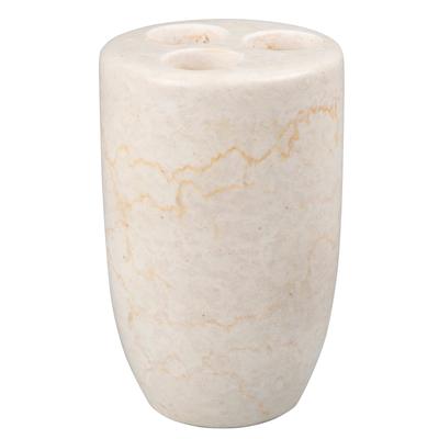 Creative Home Bullet Collection Champagne Marble Toothbrush Holder, Tooth Brush Holder - Beige