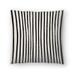 Vertical Black And White Watercolor Stripes - Decorative Throw Pillow