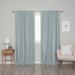 Aurora Home Rod Pocket Woven Lined Blackout Curtain Panel Pair