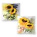 Here Comes The Sun and Sunflower Duo - Set of 2 Decorative Pillows