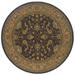 Berkley Black/ Tan Traditional Area Rug (7'8 Round) - 7'8" x 7'8" rnd