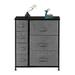 Wide Dresser Storage Tower - Sturdy Steel Frame, Wood Top, Easy Pull Fabric Bins - Organizer Unit