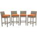 Conduit Bar Stool Outdoor Patio Wicker Rattan Set of 4