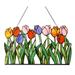 Chloe Tiffany-Style Tulip Design Window Panel