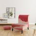 Designart "Glam On Red" Upholstered Modern Glam Accent Chair - Arm Chair