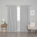 Aurora Home Rod Pocket Woven Lined Blackout Curtain Panel Pair