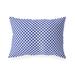CHECKER BOARD BLUE Indoor|Outdoor Lumbar Pillow By Kavka Designs - 20X14