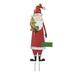 Glitzhome 36"H Metal Snowman or Santa Yard Stake Standing Decor Wall Decor