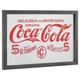 Officially Licensed Drink Coca Cola Screen Printed Framed Accent Mirror for Man Cave, Bar, Garage (10" x 15") - N/A