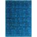 Noori Rug Overdyed Peshawar Ramila Blue/ Rug - 4'0 x 7'5