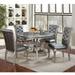 Tily Glam Gold Solid Wood Tufted 5-Piece Dining Set by Furniture of America