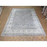 Oushak Oriental Sky Blue Bamboo Silk Hand-knotted Rug - 11'7 x 15'0