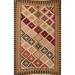 Tribal Kilim Shiraz Hand Woven Woolen Persian Tribal Area Rug - 6'5" x 4'4"