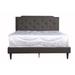 LYKE Home Delran Ash Black Queen Bed-All in one Bed