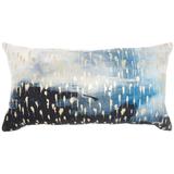 Mina Victory Sofia Indigo Throw Pillow , ( 14" x 26" )