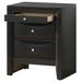 LYKE Home Levi Black 3-Drawer Nightstand