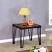 Fizi Industrial Black 24-inch Metal Square Side Table by Furniture of America