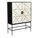 Aurelle Home Modern Solid Mango Wood and Iron Cabinet