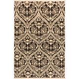 Nabila Modern Gidget Charcoal/Ivory Wool Area Rug (4'3 x 6'2) - 4 ft. 3 in. x 6 ft. 2 in. - 4 ft. 3 in. x 6 ft. 2 in.