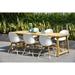 Bonaire Teak Rectangular 7-Piece Patio Dining Set with Side Chairs by Amazonia
