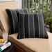 Sunbrella Peyton Granite/ Canvas Black Indoor/ Outdoor Pillow Set