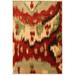 Ziegler Ikat Carmelo Red Brown Hand-knotted Wool Rug - 3 ft. 0 in. x 4 ft. 0 in.