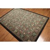 Modern Abstract Indonesian High-Density Area Rug (5'4 x 7'8) - Brown/Beige - 5'4" x 7'8" - 5'4" x 7'8"