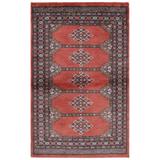 Handmade One-of-a-Kind Bokhara Wool Rug 2'7 x 4'1 - 2'7 x 4'1