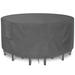 Patio Table Covers for Outdoor Round Table & Chairs Set - 60"Dia x 28"H